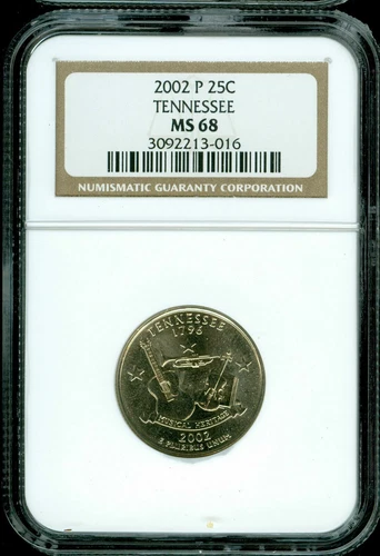 2002 P TENNESSEE QUARTER NGC MS68 2ND FINEST REGISTRY POP MAC SPOTLESS *