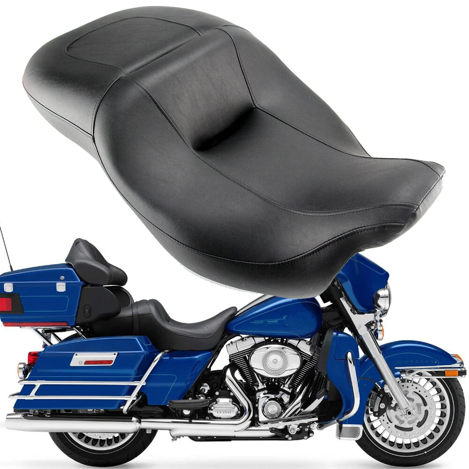 Two-Up Rider Driver & Passenger Seat For Harley Touring Ultra Limited CVO 08-Up - Image 3 of 4