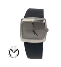 Zodiac Watch Red Dot Gray Manual Wind Time Only Steel Women's 19...