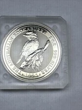 Australia:1995 2 Dollars Kookaburra  Silver 2 oz In Capsule Nice Yellow Toning