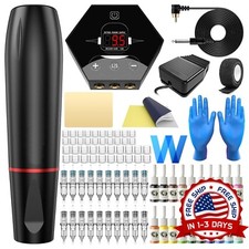 PROFESIONAL Maquina De Tatuaje Kit Para Tatuar Tattoo Rotativa Pluma Inalambrico