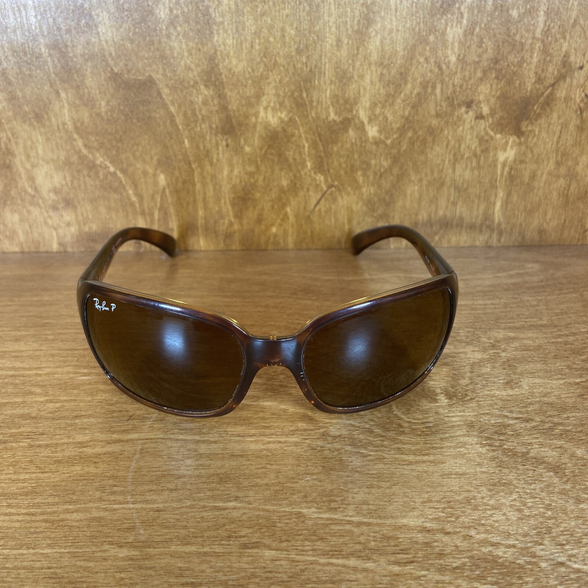 Ray-Ban RB4068 642/57 Women's Polarized Brown Tortoise Sunglasses