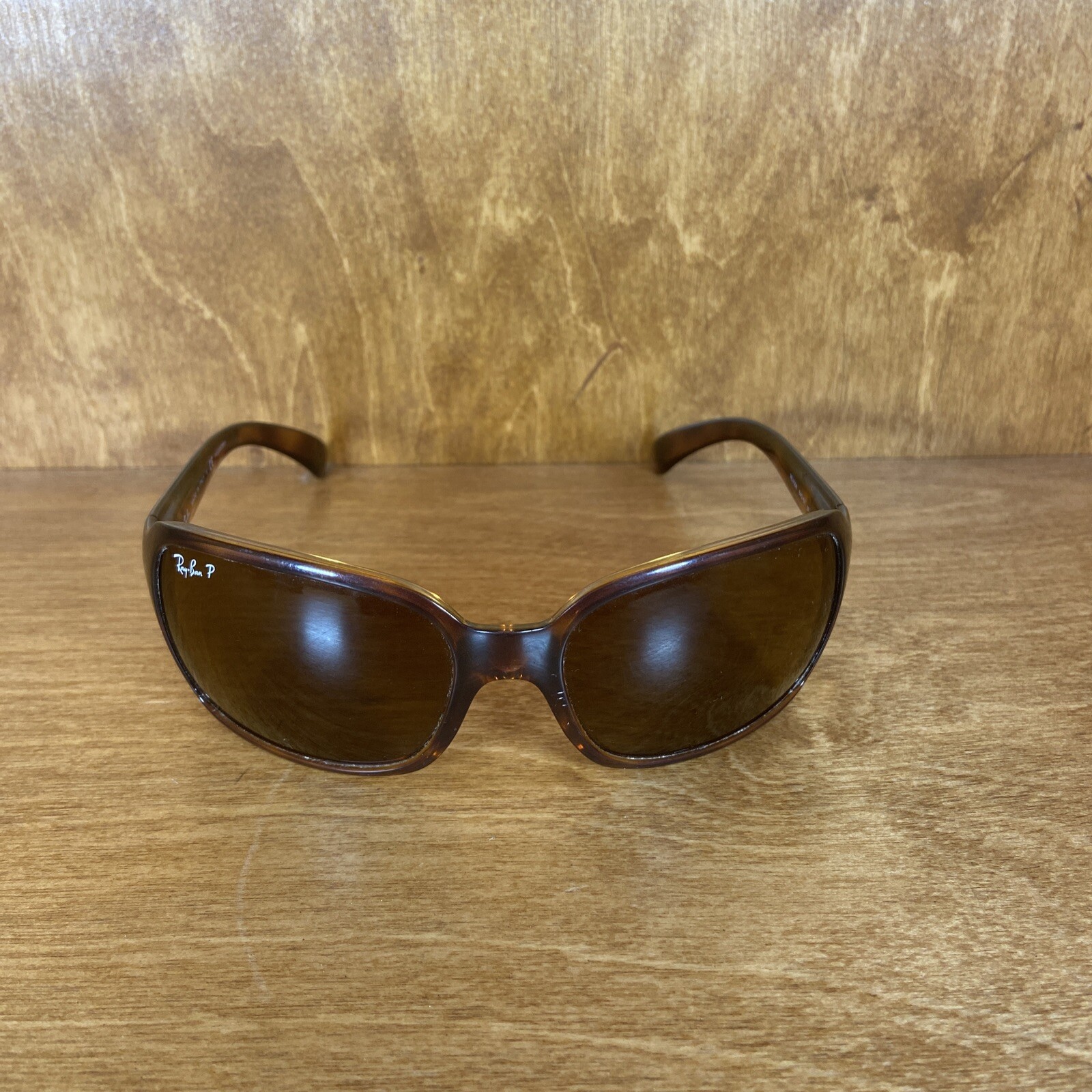 Ray-Ban RB4068 642/57 Women's Polarized Brown Tortoise Sunglasses