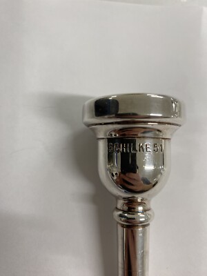 SCHILKE 51 Small Shank Trombone Mouthpiece Silver Plated NICE FREE