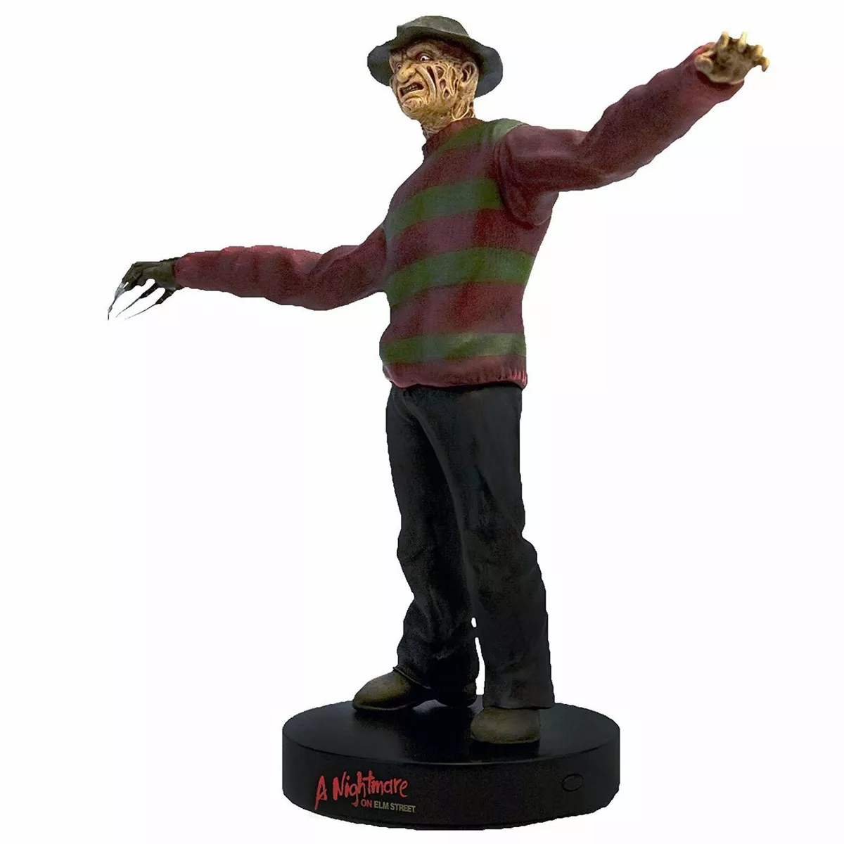 Estatua de movimiento premium de Freddy Krueger con sonido Pesadilla en Elm Street Halloween N