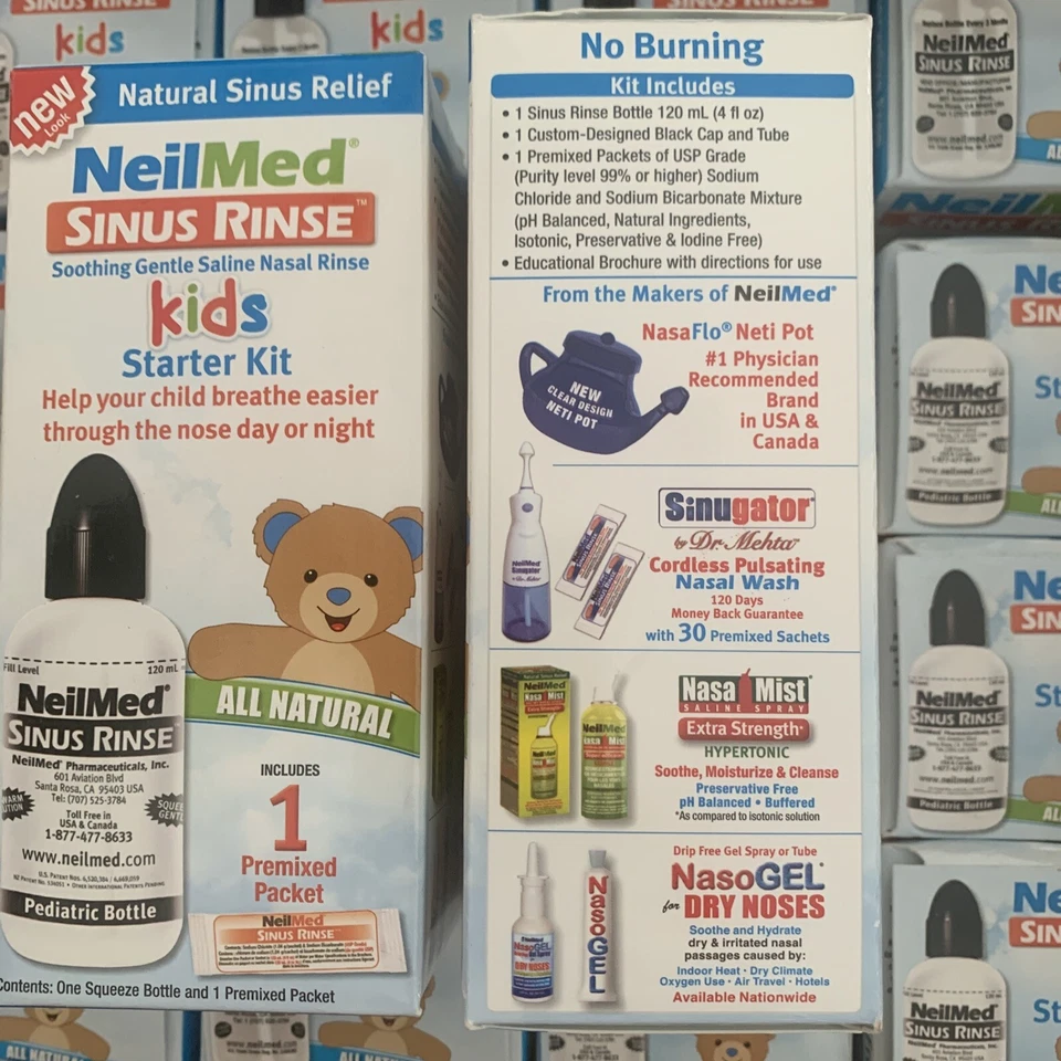 Enjuague sinusal Neilmed para niños (5) cinco botellas exprimibles 4 oz NUEVO caducidad 5/19 Foto 3 de 4