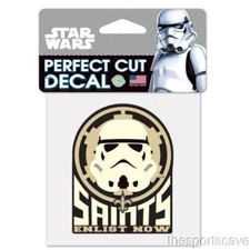 New Orleans Saints Star Wars Enlist Now Perfect Cut Die Cut Decal Sticker 3x2