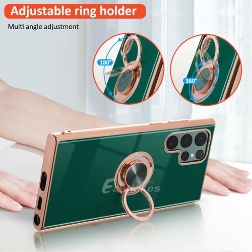 Cute Shockproof Case Silicone Ring Cover for Samsung S25 S24 S23FE S22 S21 Ultra - Picture 9 of 18
