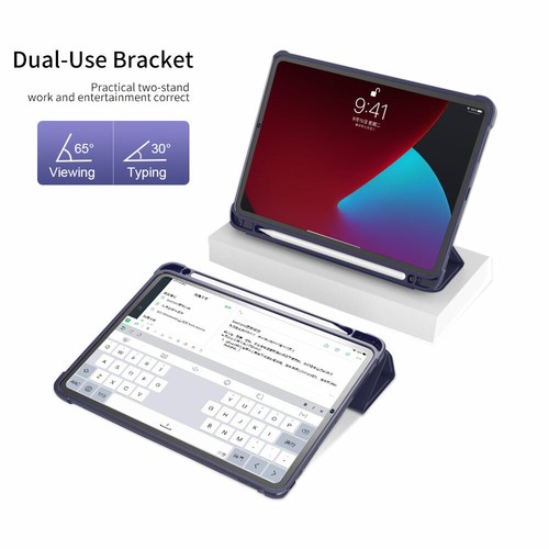 PU Smart Case Cover For iPad Air 4th 10.9 Pro 11.0 8th 10.2 With Pencil Holder - Picture 3 of 18