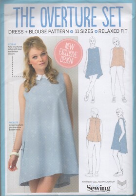 Simply Schnittmuster für das Ouvertüre Set High-Low Kleid oder Top Gr. 33-54'' Brustumfang