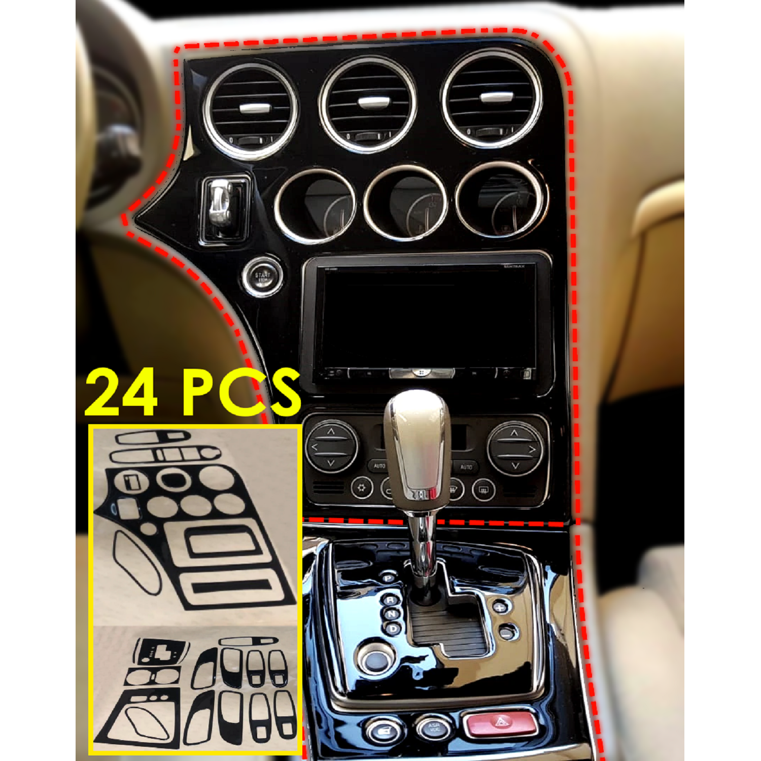 Alfa Romeo 159 Gloss Dashboard Kit Frame Decor Trim Cover Set Console Coating 3M