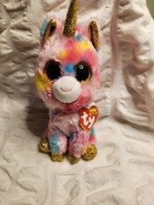 TySilk Multicoloured Fantasia Unicorn Cuddly Toy - Rainbow Tye-Dye