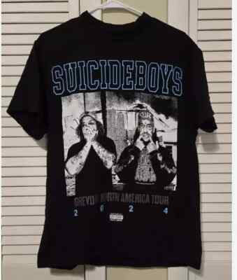 $uicideboy$ ツアーTシャツ G59 Recordsスーサイドボーイズ UICIDEBOY GREY DAY TOUR 2024 T SHIRT Sz LARGE G59 Records