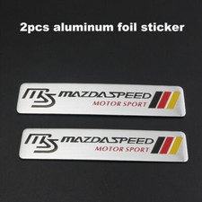 2pcs Car Body Emblem Aluminum Side Fender Logo Badge Sticker For Ms Mazdaspeed 2pcs Car Body Emblem Aluminum Side Fender Logo Badge Sticker For Ms Mazdaspeed