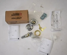 Corbin Russwin Assa Abloy Single Cylinder Deadlock Deadbolt Padlock Satin Chrome