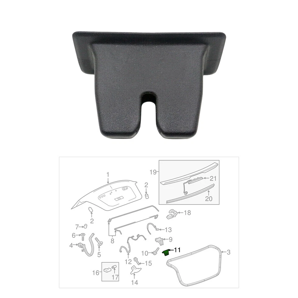 Se adapta a Cadillac XTS 2014-2019 tapa del maletero trasero cubierta de bloqueo tapa Foto 4 de 4