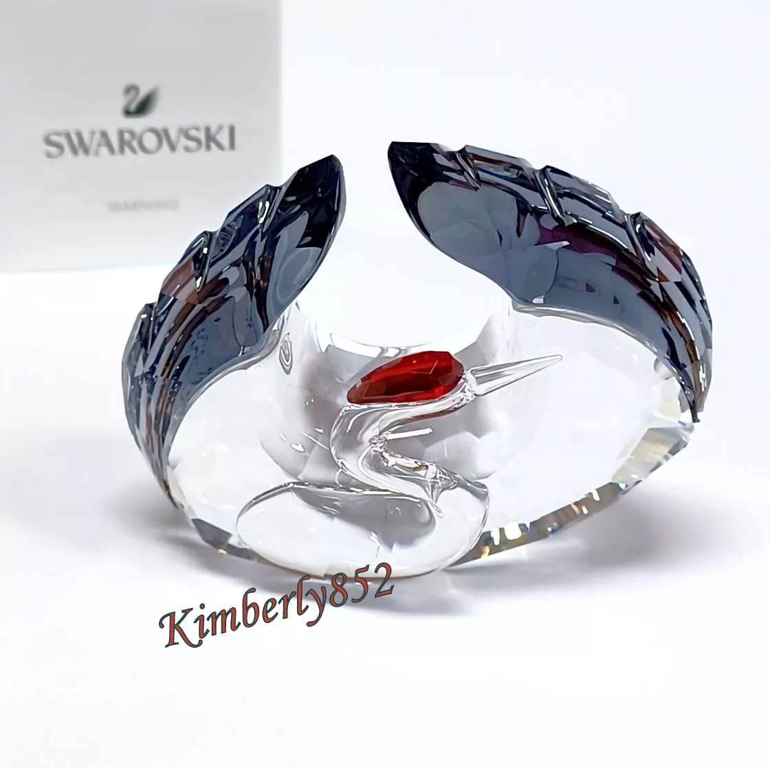 Swarovski Among Blue Mountains Dancing Red-Crowned Crane Crystal 