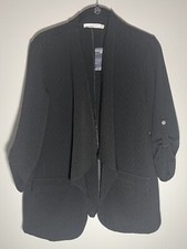 Lush Open Blazer Jacket Open Shawl Collar Black Size Small Nwot