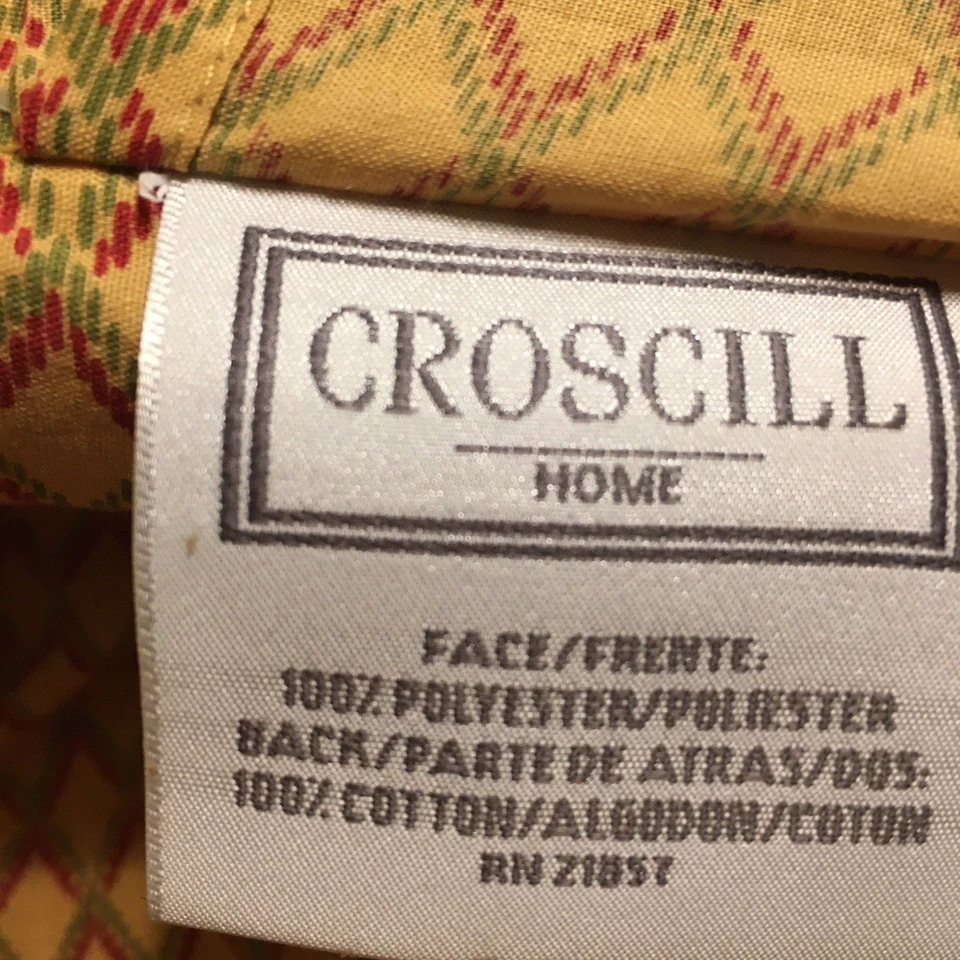 Croscill Pillow Shams King Set of 2 Red Gold Rope Trim Envelope Jacquard Classic - Image 2 of 4