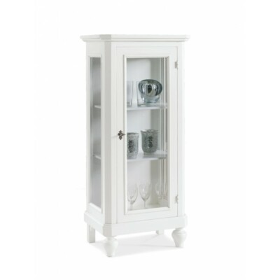 ARTE POVERA 1 DOOR DISPLAY CASE WITH MATT WHITE GLASS