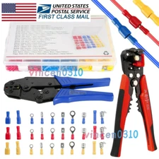 1300Pcs Assorted Insulated Electrical Wire Terminals Crimp Connectors Spade Sets