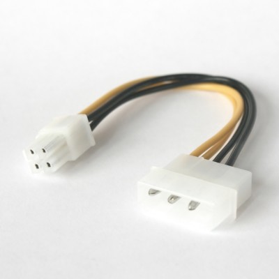 Strom-Adapter Molex 5,25 > 4pin P4-Stecker intern PC Netzteil ATX 12V Mainboard