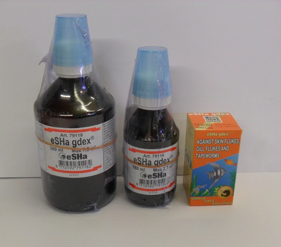 Esha Gdex Skin & Gill Flukes Tapeworms Aquarium Fish Treatment 20ml 180ml 500ml