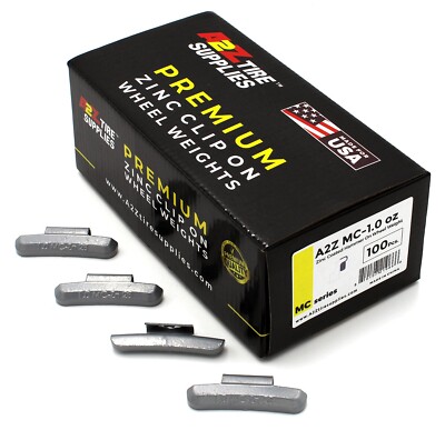 A2Z MC Series Hammer on ZINC Wheel Weights Coated (1.0 oz) Box of 100 pcs