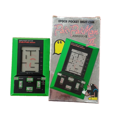 Epoch Pak Pak man 2 LCD game Pocket Digit-com game in BOX 1981 