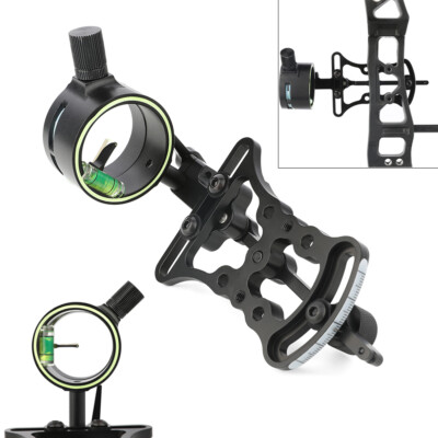 Compound Bow Sight 1 Pin Archery Hunting Single Pin 0.019" Adjustable ...