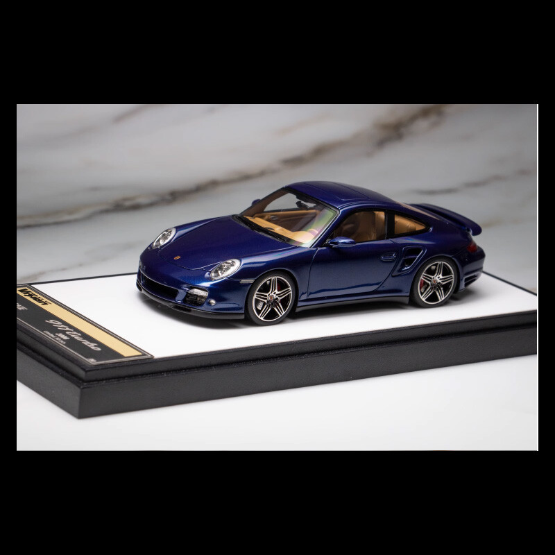 Make Up 1:43 Porsche 911 997 Turbo Midnight Blue Metallic Diecast
