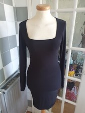 Womens Black PrettyLittleThing Bodycon Dress - Size 12 UK