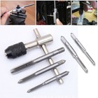 6Pcs Kit HSS Machine Screw Thread Metric Hand Tap 3mm 4mm 5mm 6mm 8mm M3-M8 Set