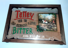 Reklame Spiegel  Brauerei Bier TETLEY BITTER    47 cm * 34 cm