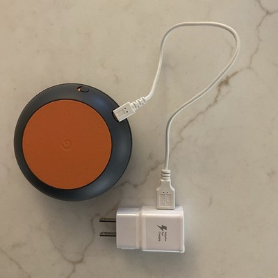 Google Home Mini Smart Speaker W/ Google Assistant Model H0A - Charcoal & Orange