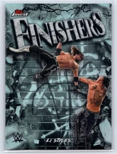 AJ Styles 2025 Topps Finest WWE Finishers Refractor #FNS-AJ 