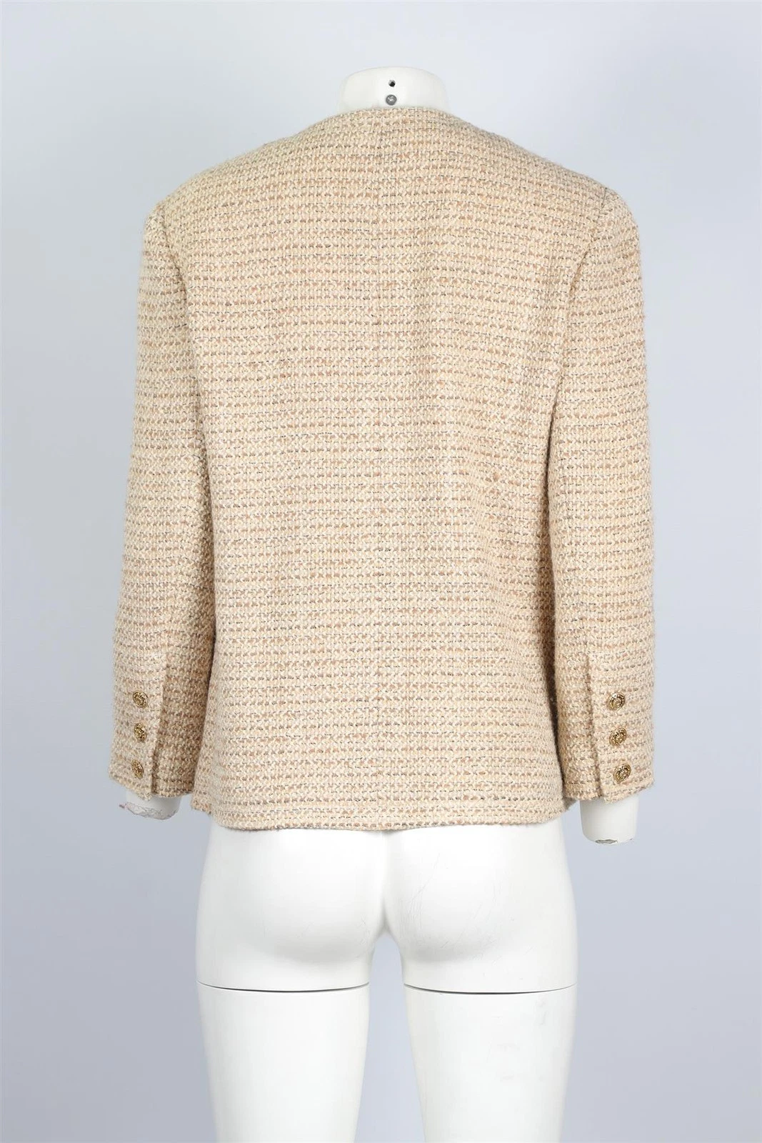 GIACCA TWEED CHANEL BEIGE 1988 FR 42 UK 14