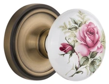 Nostalgic Warehouse CLAROS_SD_NK Vintage Porcelain Painted Rose