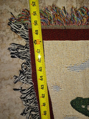 VTG Disney Tapestry Woven Throw Blanket Wrap Mickey Minnie Donald Goofy Winter - Picture 7 of 9