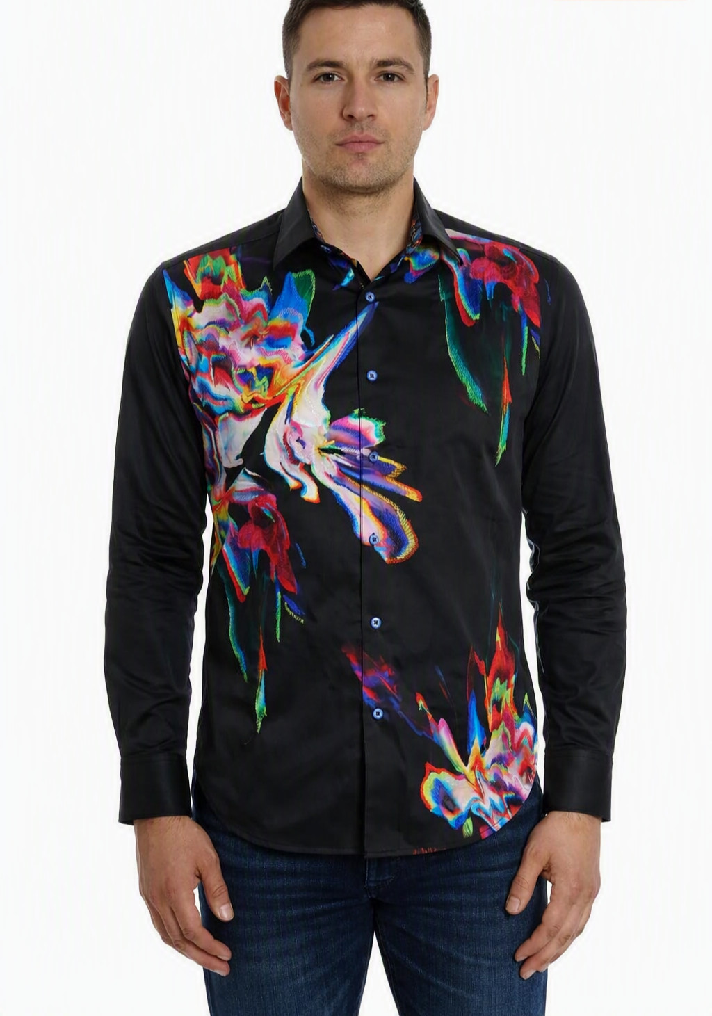 Robert Graham Aurora Abstract colorful embroidered Shirt S Small $348 Sold out image 10