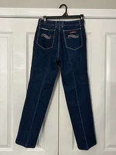 Vintage Jordache Jeans Indigo 70s 80s High Rise Straight Leg W26 L27 Horse Head