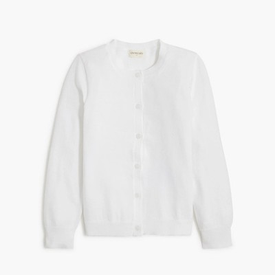 J.Crew Crewcuts Girls $60 Casey Cardigan Sweater White Size S 6-7 BS335 NWT