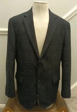 Marks & Spencer Moon Men's Pure New Wool Blazer 42 Short Grey Moon Fabric 