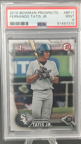 FERNANDO TATIS 2016 BOWMAN PROSPECTS 1ST ROOKIE RC PSA 9 MINT BP17 PADRES