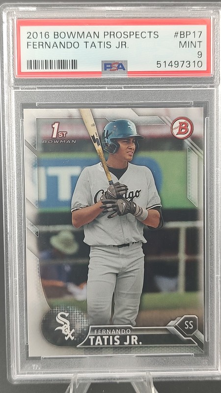 FERNANDO TATIS 2016 BOWMAN PROSPECTS 1ST ROOKIE RC PSA 9 MINT BP17 PADRES