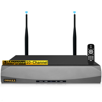 OOSSXX 5.0 Megapixel 10-Channel Wireless NVR Network Video Recorder Without HDD