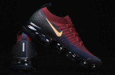 Men Nike Air VaporMax Flyknit 2 Wine Red Navy Air Cushion Sports Trainers
