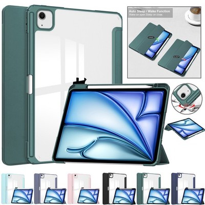 For iPad Air 13-inch M2 M3 2026 Shockproof Smart Case Flip Stand Cover Pen Slot