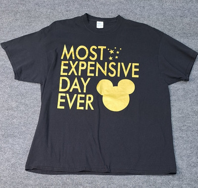 Most Expensive Day Ever Vacation Travel Size 2XL Black/Gold T-Shirt