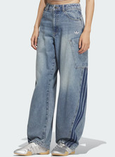 adidas Originals Denim Pants Women's Sports Casual Lifestyle Jeans NWT KR2628